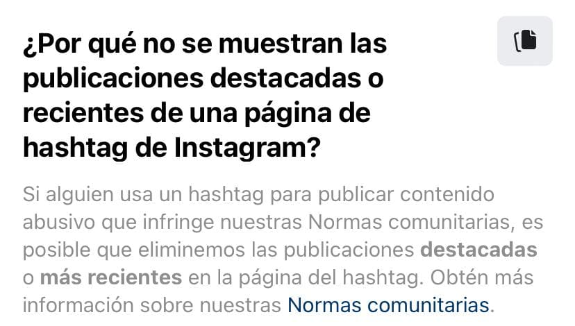hashtags prohibidos en instagram